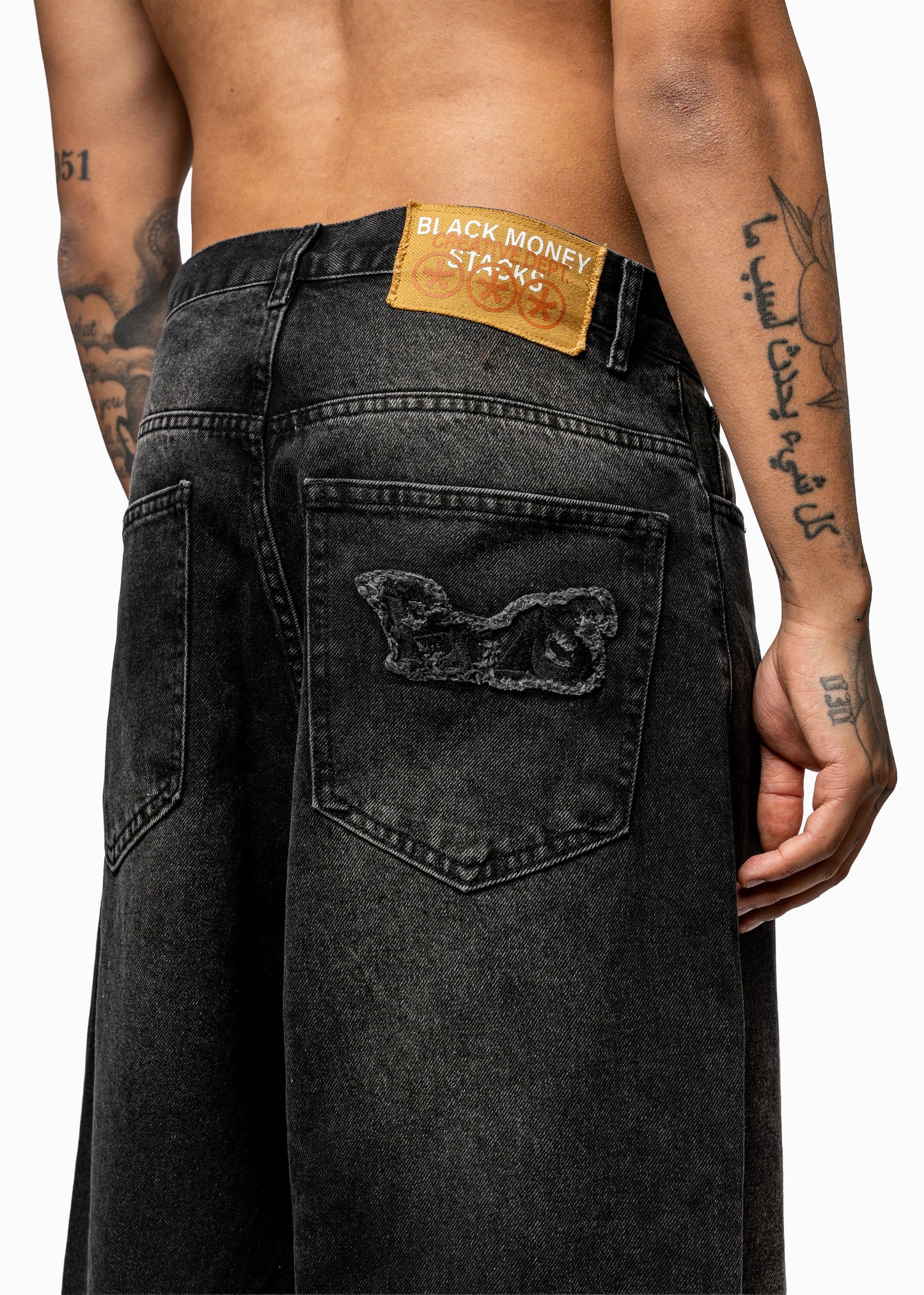 BMS PATCH BLACK DENIM